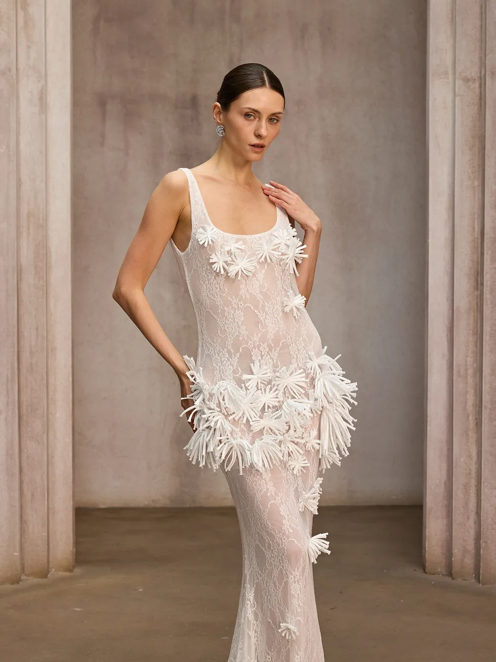 Dorielle Sleeveless Flower Maxi Dress sold by Mew Mews product image thumbnail 5