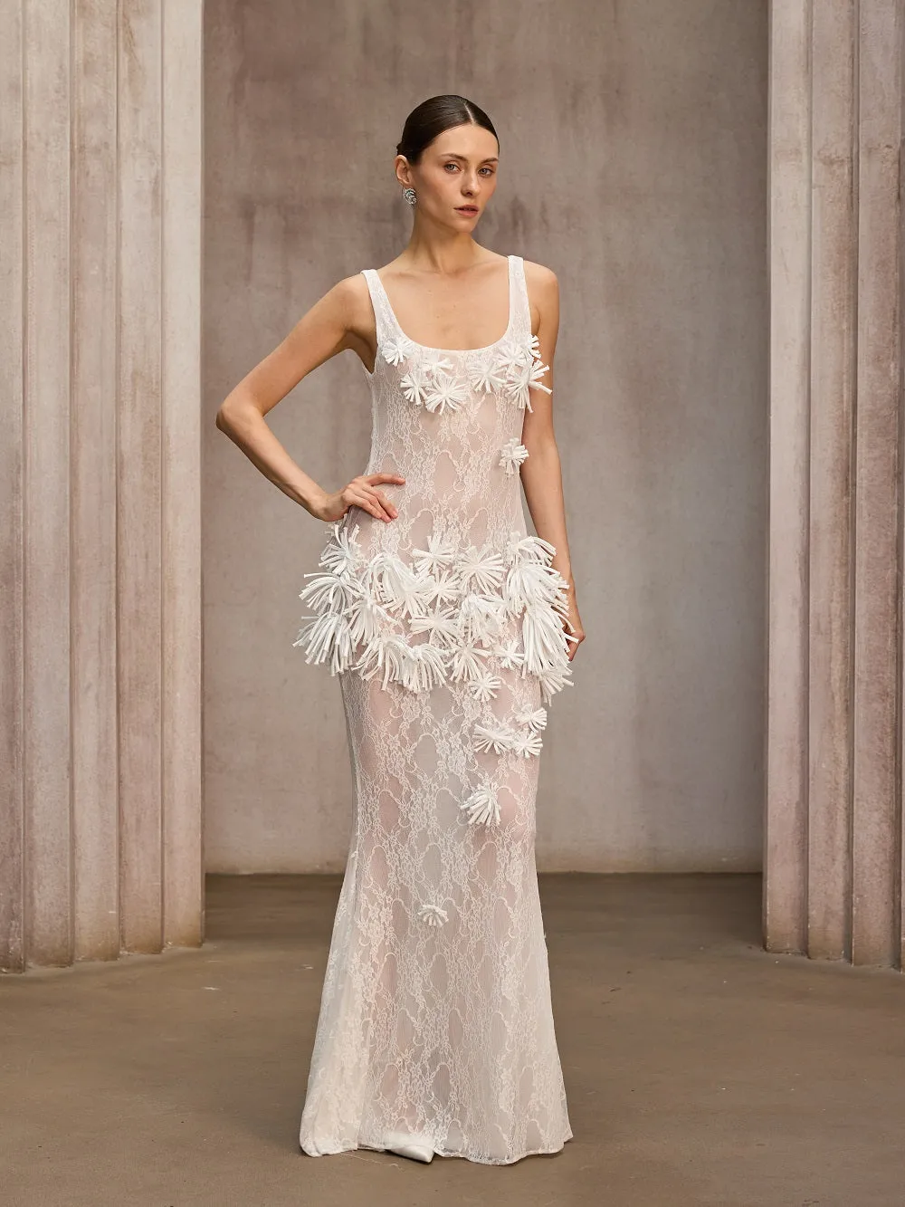 Dorielle Sleeveless Flower Maxi Dress sold by Mew Mews product image thumbnail 2