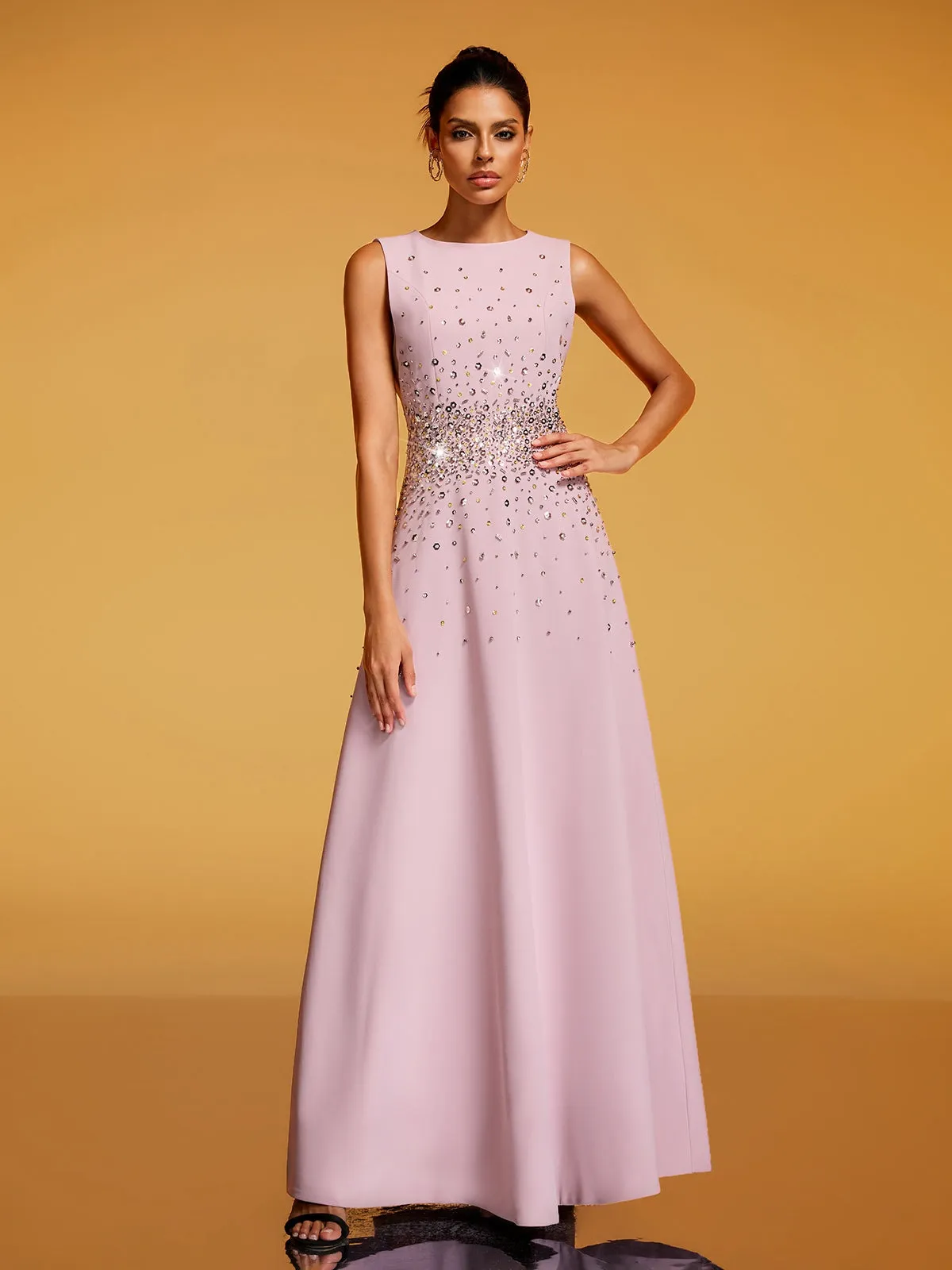 Felan Sleeveless Rhinestone Maxi Dress sold by Mew Mews product image thumbnail 3