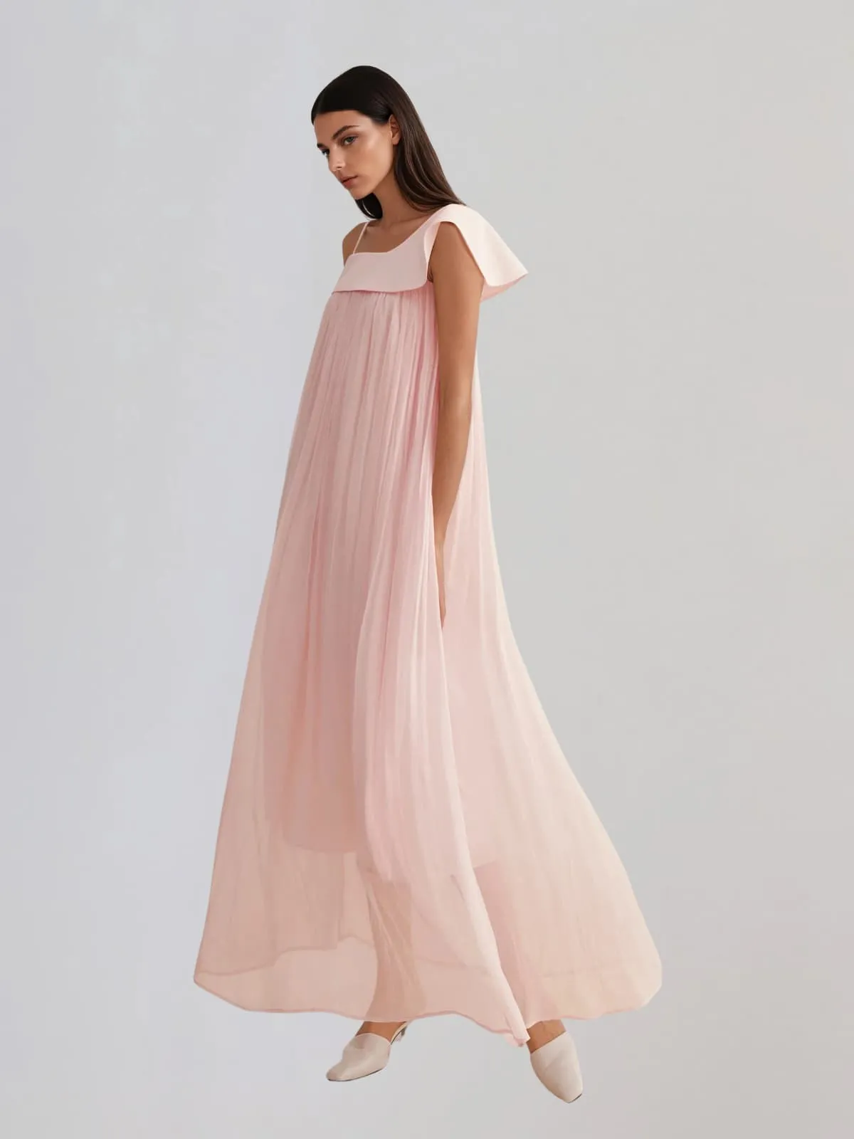 Leran Spaghetti Mesh Maxi Dress sold by Mew Mews product image thumbnail 4