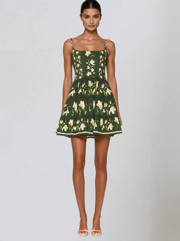 Firox Sleeveless Floral Mini Dress made by Mew Mews