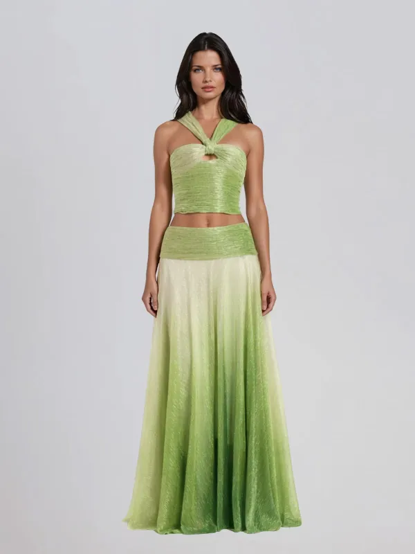 Tarex Halterneck Ombre Skirt Set made by Mew Mews