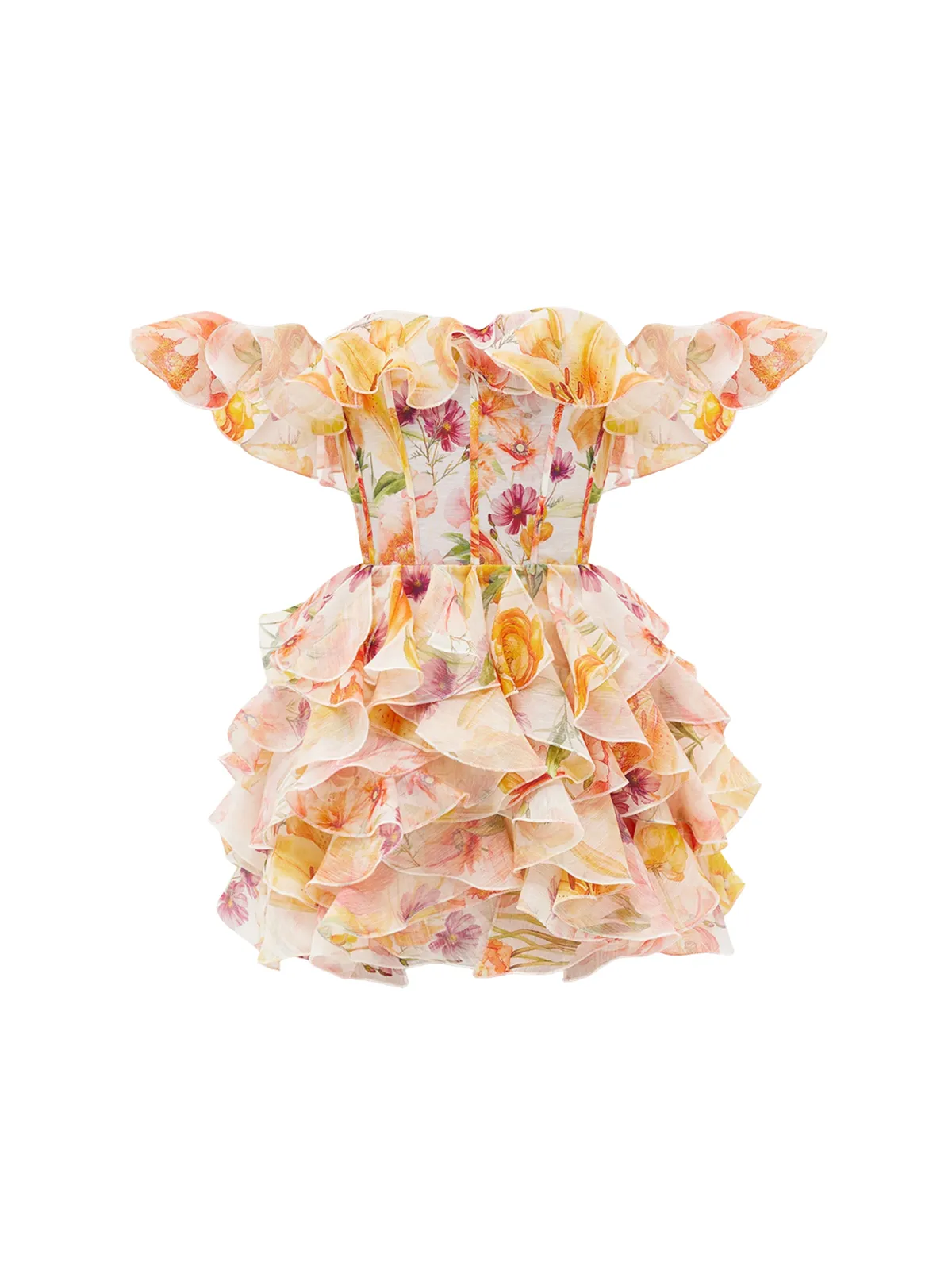 Ivaron Off Shoulder Floral Ruffle Mini Dress sold by Mew Mews product image thumbnail 5