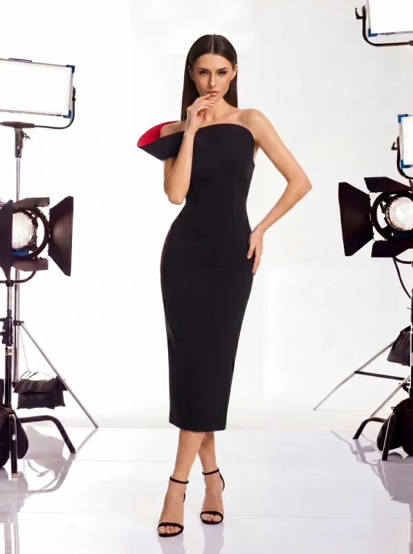 Drynex One Shoulder Midi Dress made by Mew Mews