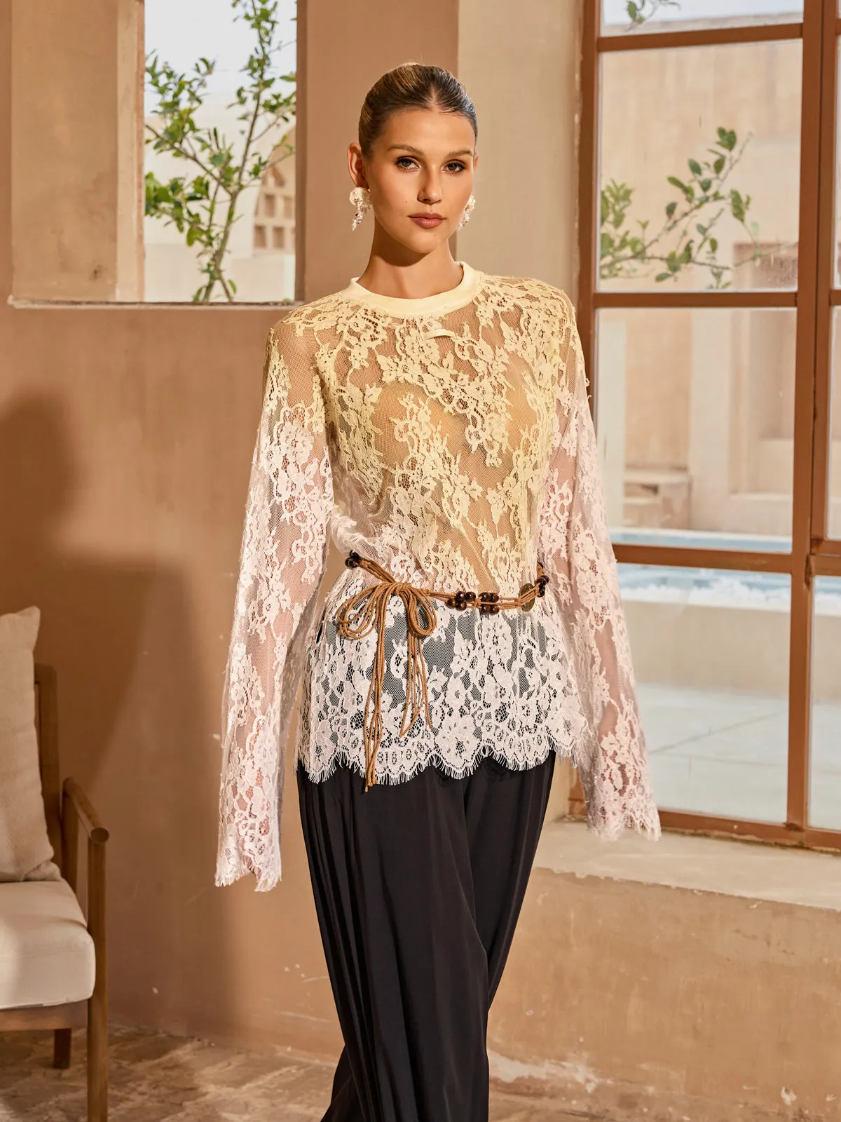 Axenquil Long Sleeve Lace Top sold by Mew Mews product image thumbnail 4