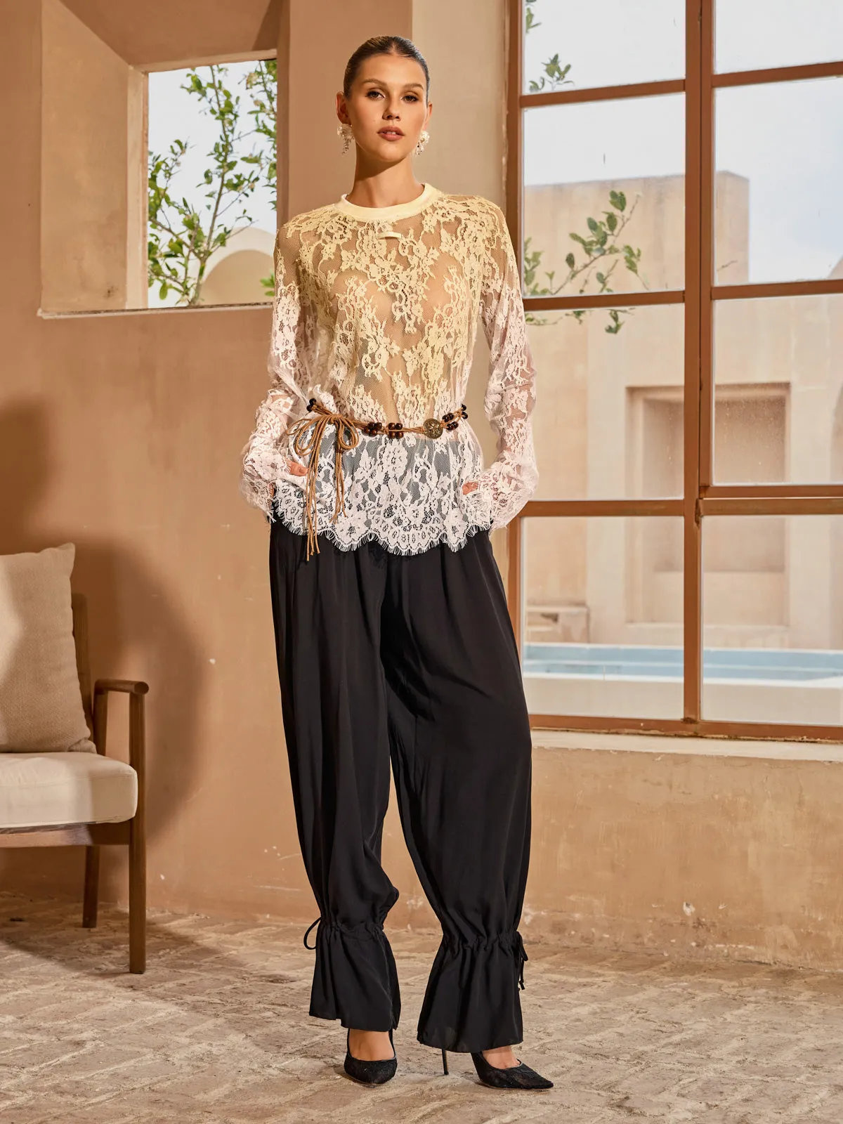 Axenquil Long Sleeve Lace Top sold by Mew Mews product image thumbnail 2
