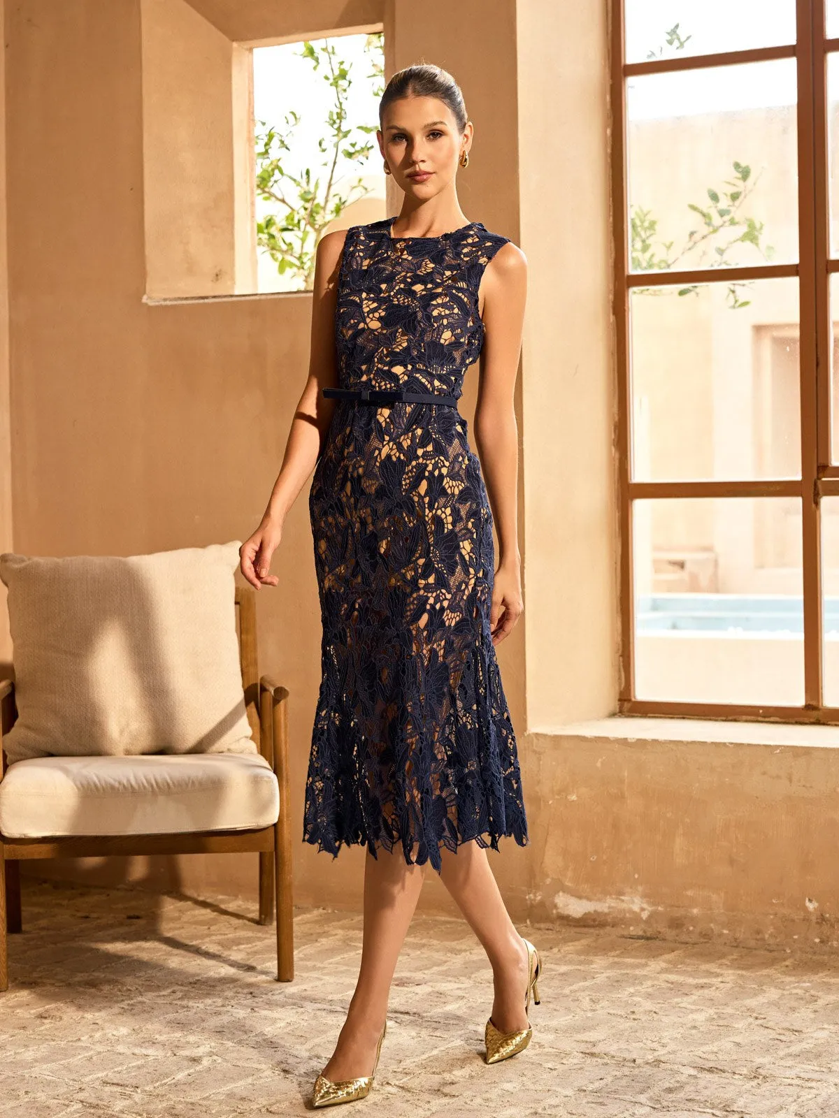 Mirexen Floral Cutout Midi Dress sold by Mew Mews product image thumbnail 2