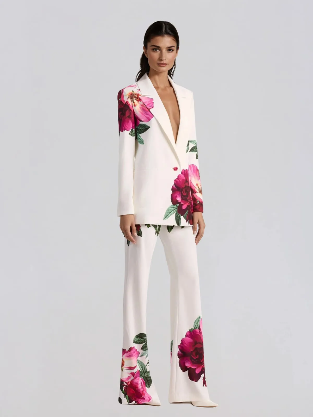 Faelorin Long Sleeve Floral Blazer Set sold by Mew Mews product image thumbnail 3