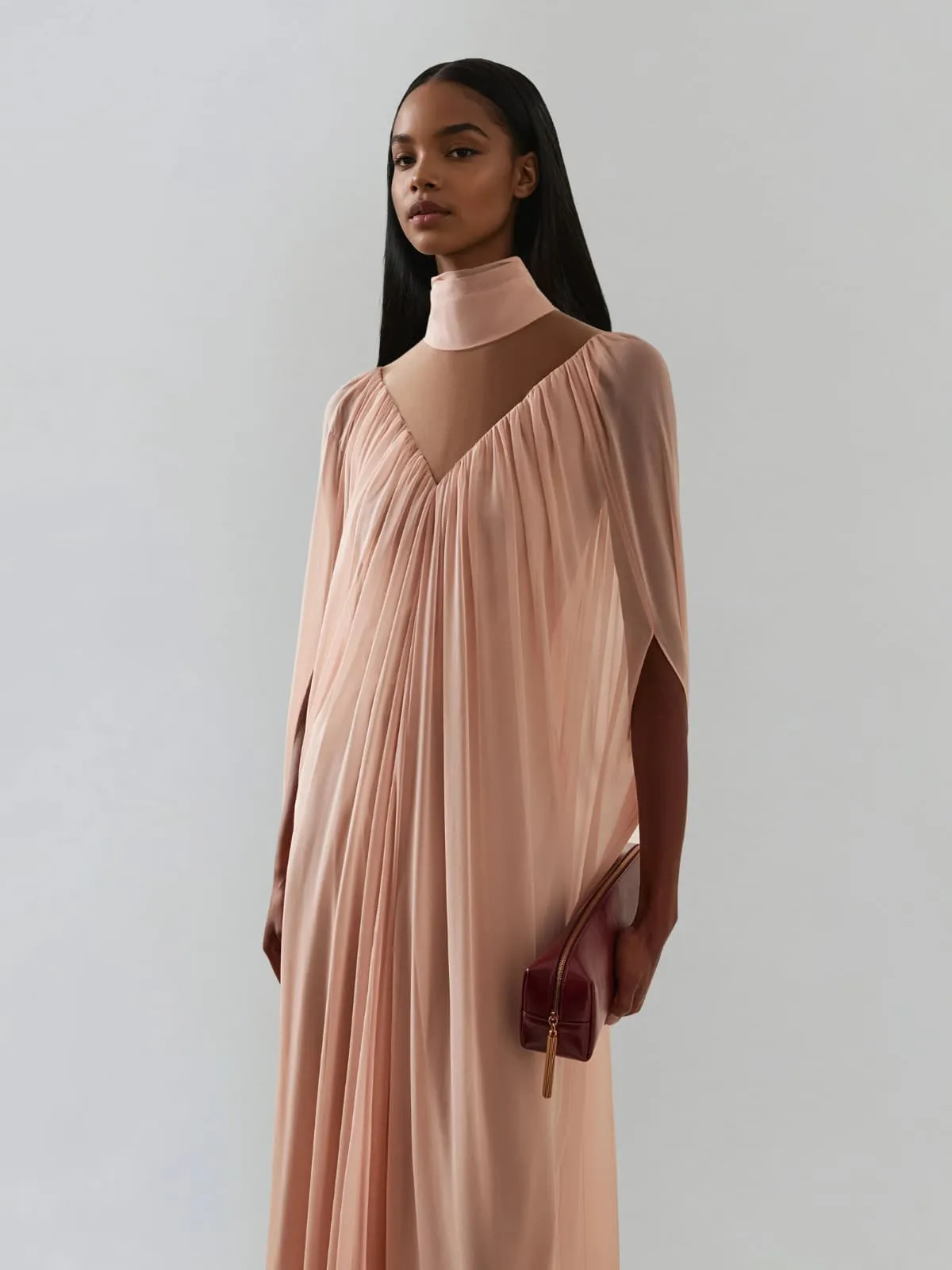 Cavoryx V Neck Cape Maxi Dress sold by Mew Mews product image thumbnail 2