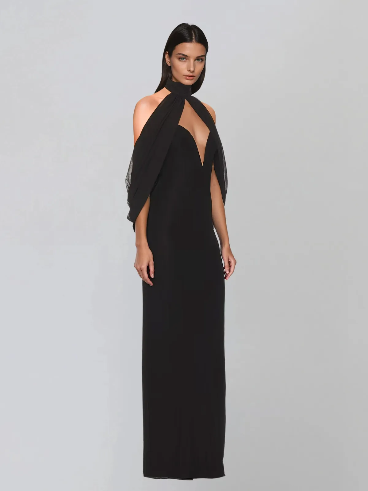 Havorix Halterneck Cutout Maxi Dress sold by Mew Mews product image thumbnail 3