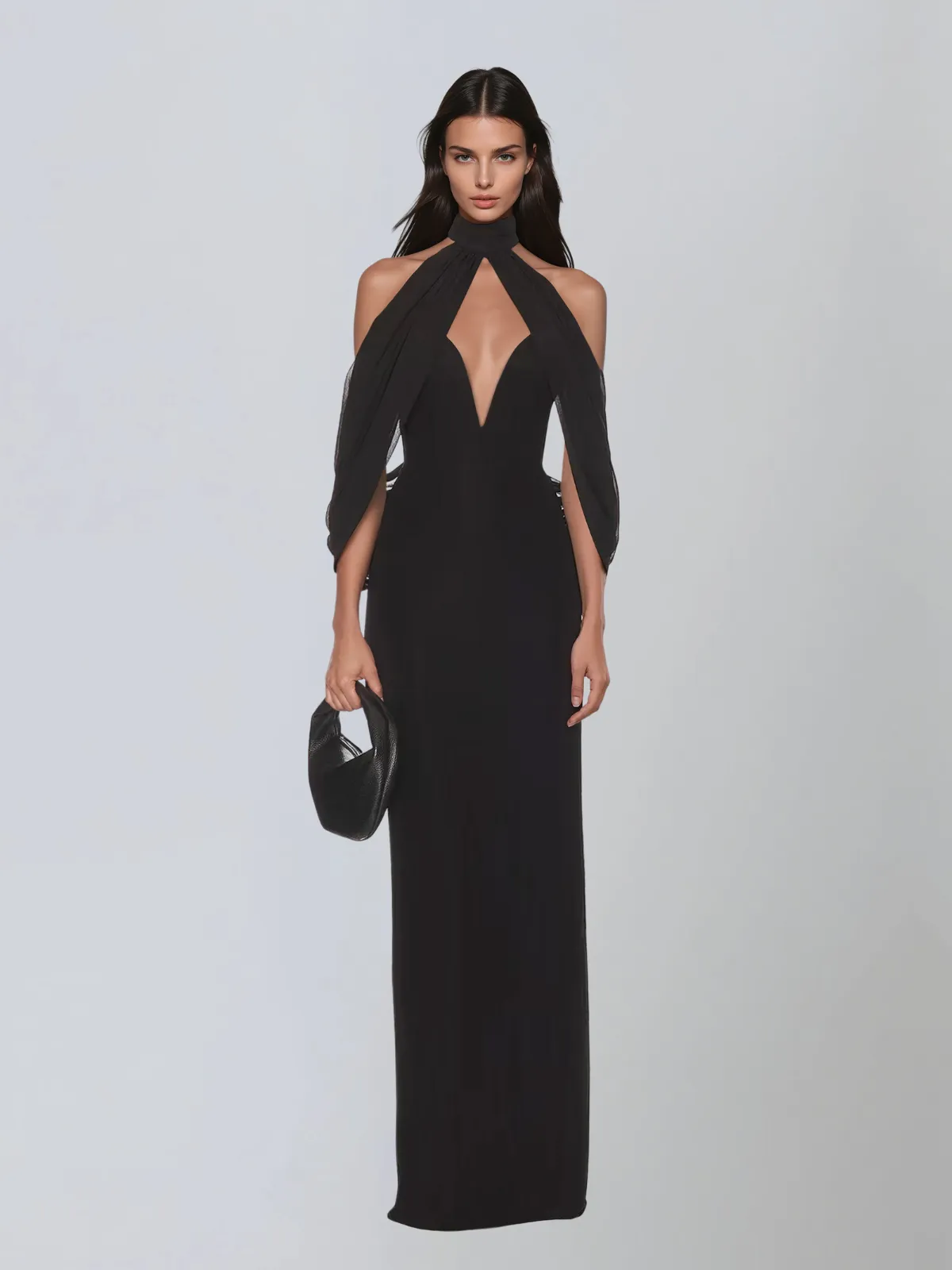 Havorix Halterneck Cutout Maxi Dress sold by Mew Mews