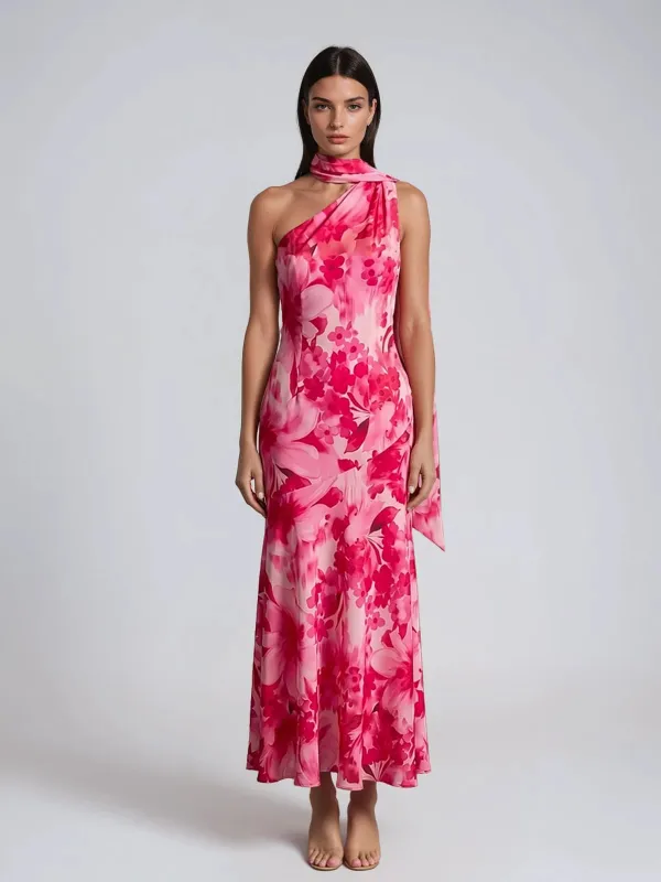 Belthrix Floral Scarf Maxi Dress made by Mew Mews