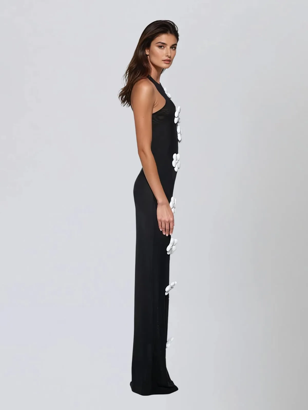 Vaelox Halterneck Flower Maxi Dress sold by Mew Mews product image thumbnail 2