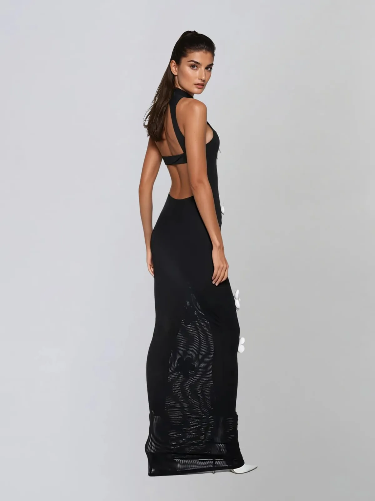 Vaelox Halterneck Flower Maxi Dress sold by Mew Mews product image thumbnail 3