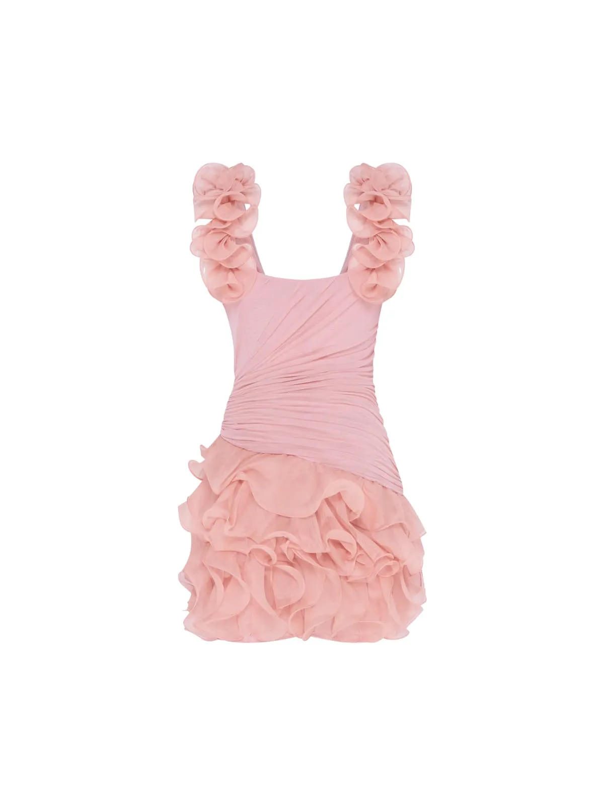 Xytheron V Neck Flower Mini Dress sold by Mew Mews product image thumbnail 3