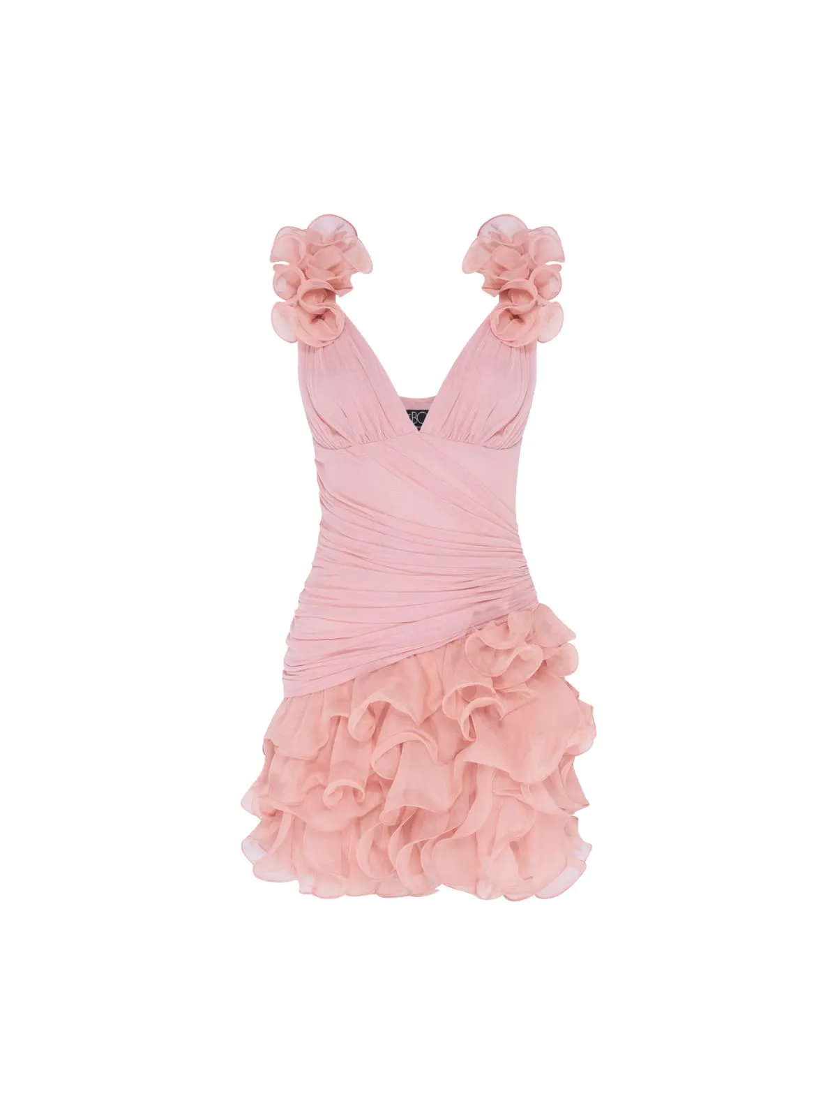 Xytheron V Neck Flower Mini Dress sold by Mew Mews product image thumbnail 4