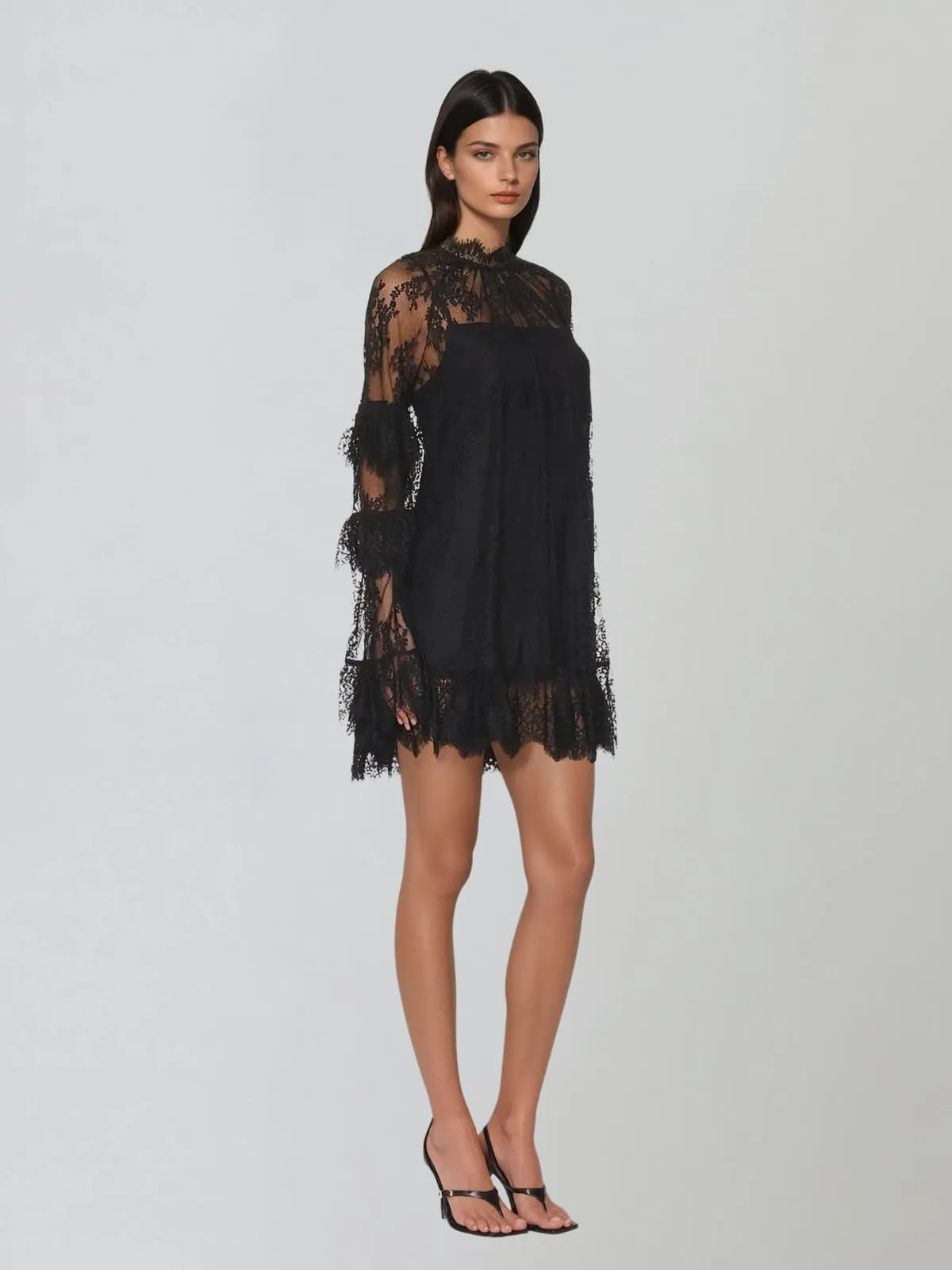 Xorinex Long Sleeve Lace Mini Dress sold by Mew Mews product image thumbnail 2