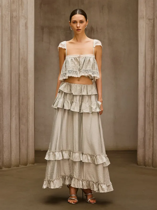 Relythic Ruffle Lace Skirt Set made by Mew Mews