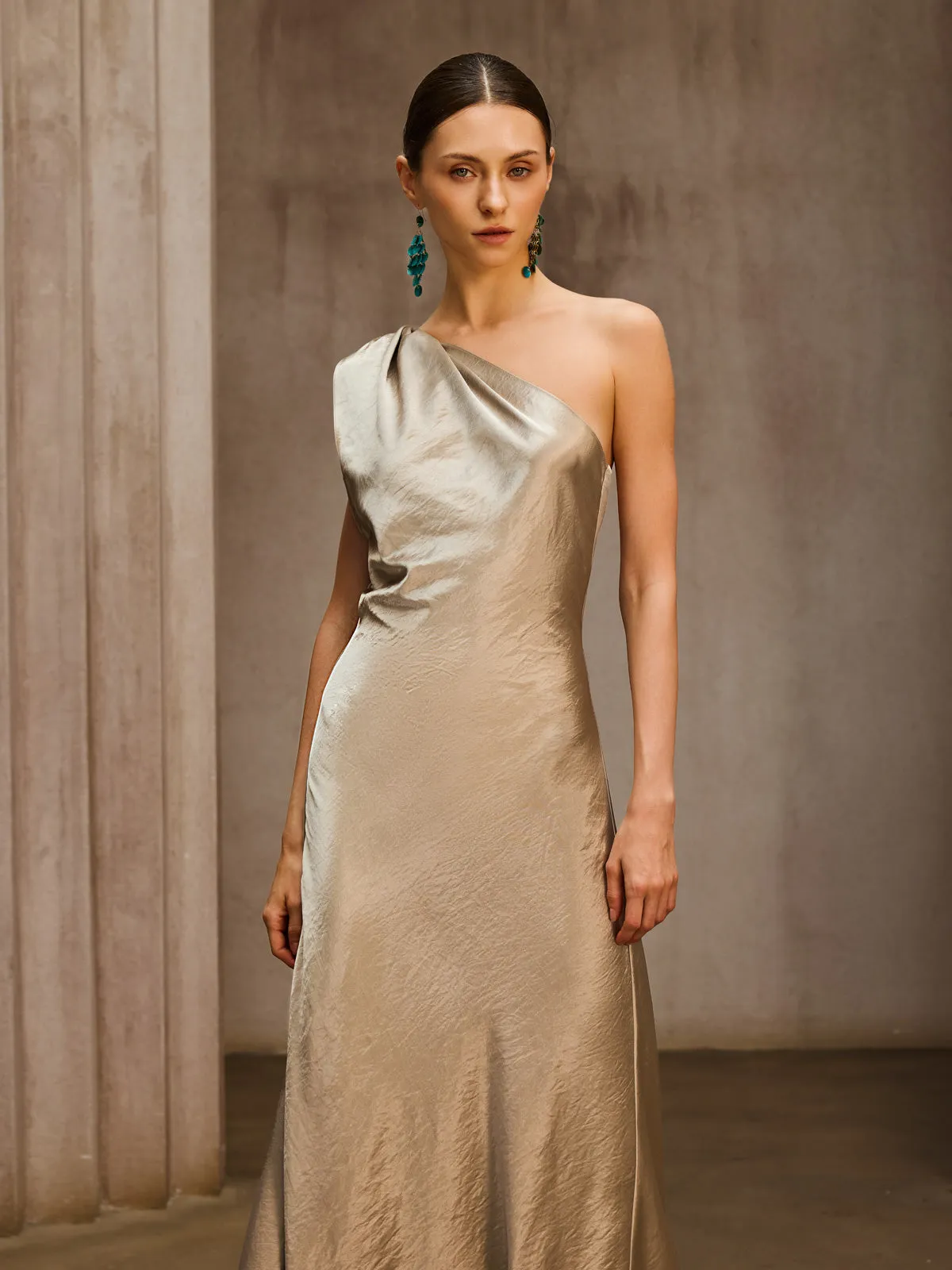 Phaelion One Shoulder Maxi Dress sold by Mew Mews product image thumbnail 5