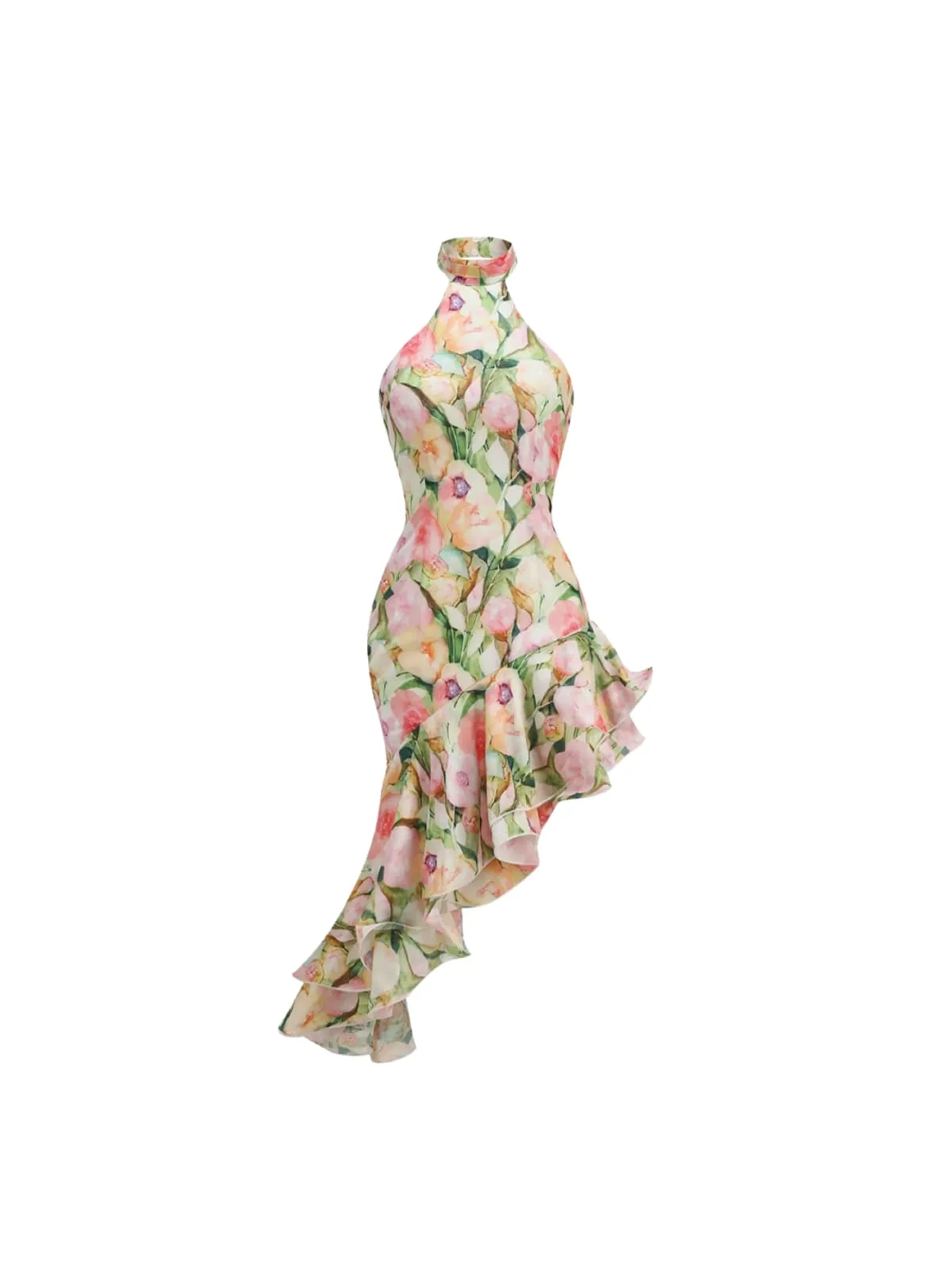 Yndralis Halterneck Floral Ruffle Midi Dress sold by Mew Mews product image thumbnail 3
