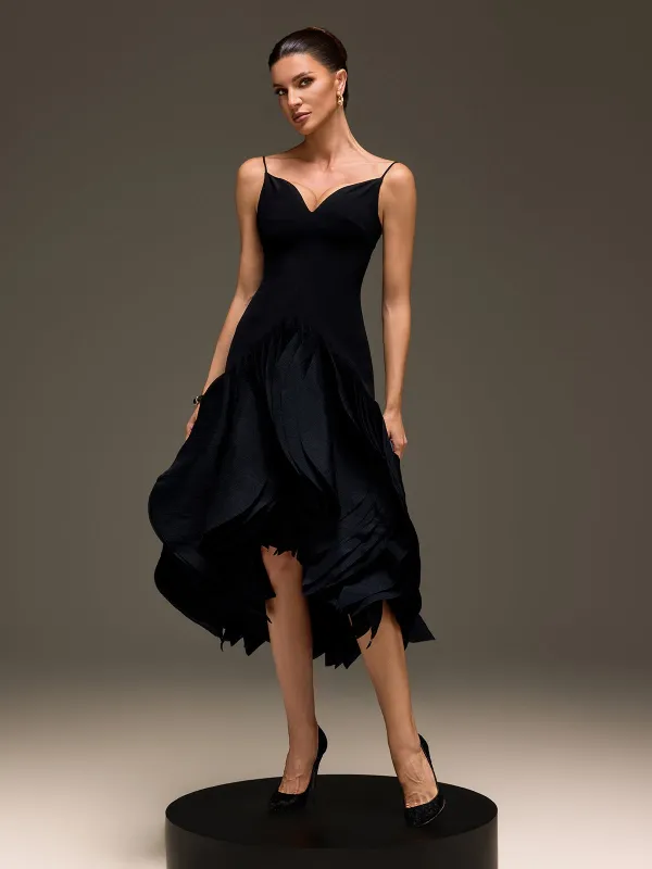 Mordai Spaghetti Petal Maxi Dress made by Mew Mews