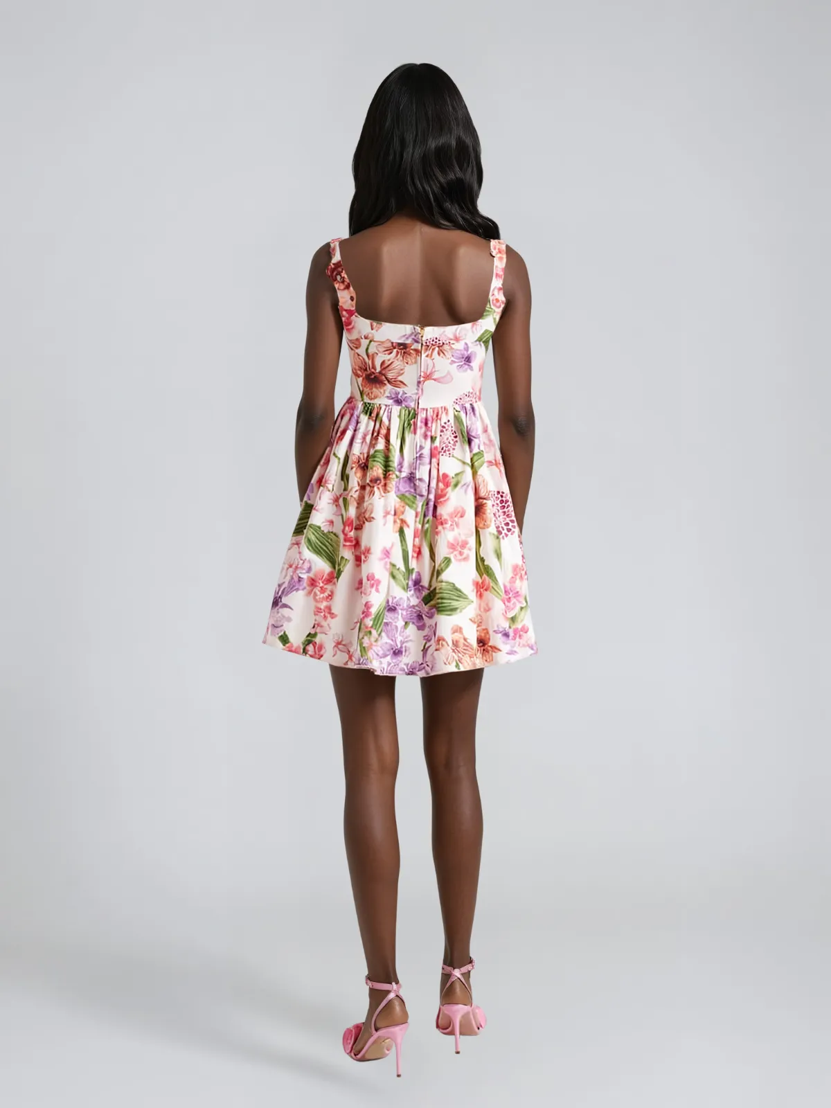 Eryndale High Rise Floral Mini Dress sold by Mew Mews product image thumbnail 2