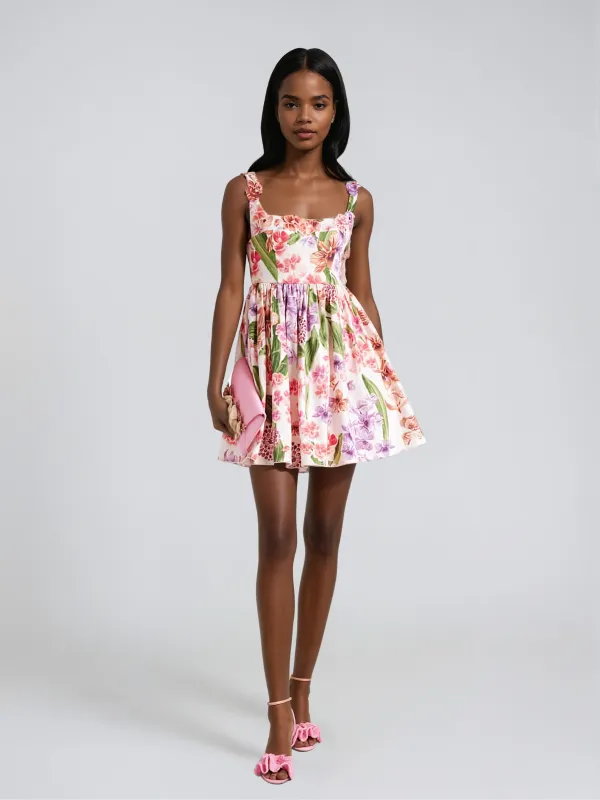 Eryndale High Rise Floral Mini Dress made by Mew Mews