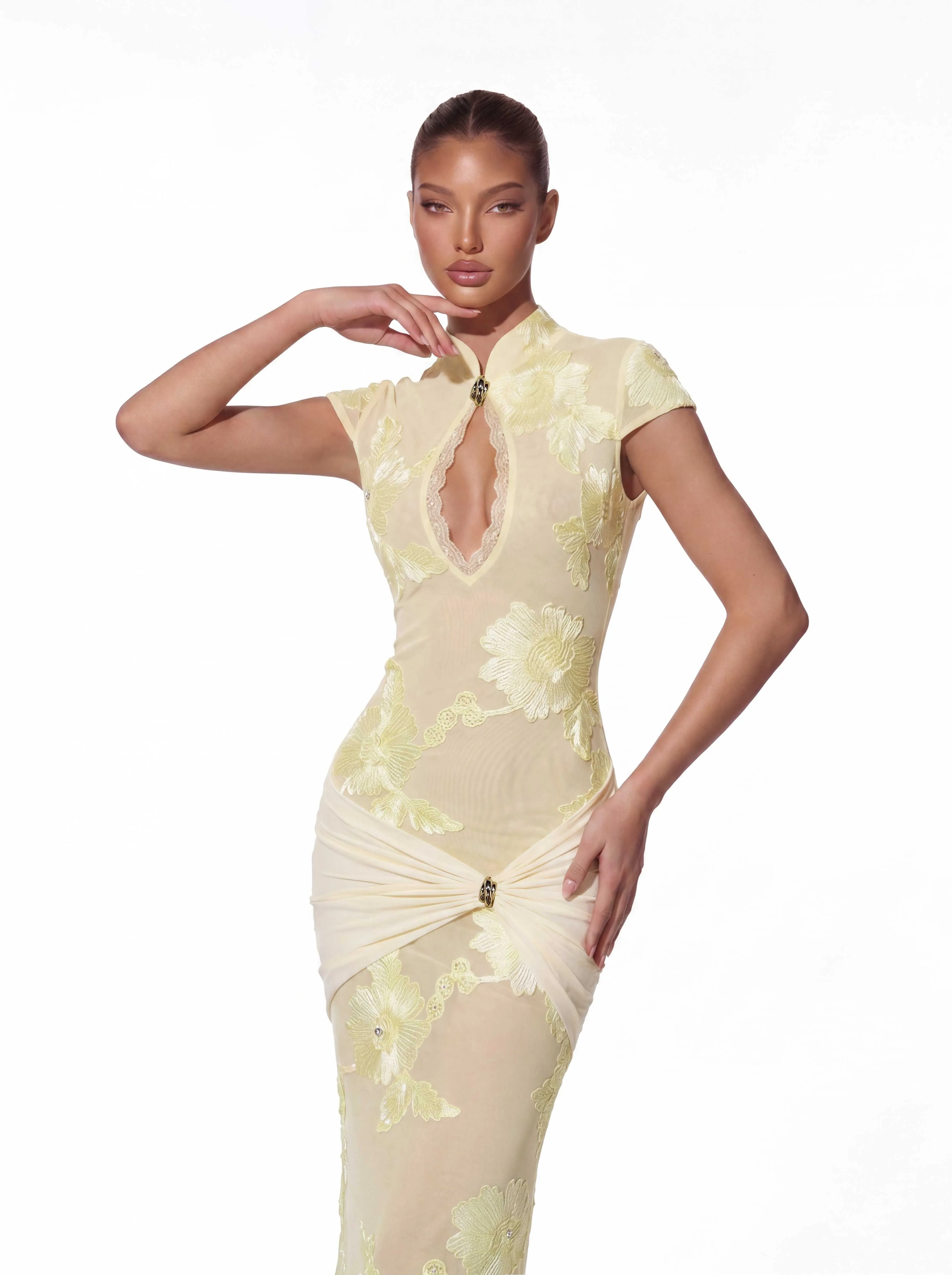 Yarune Cutout Twisted Maxi Dress sold by Mew Mews product image thumbnail 2