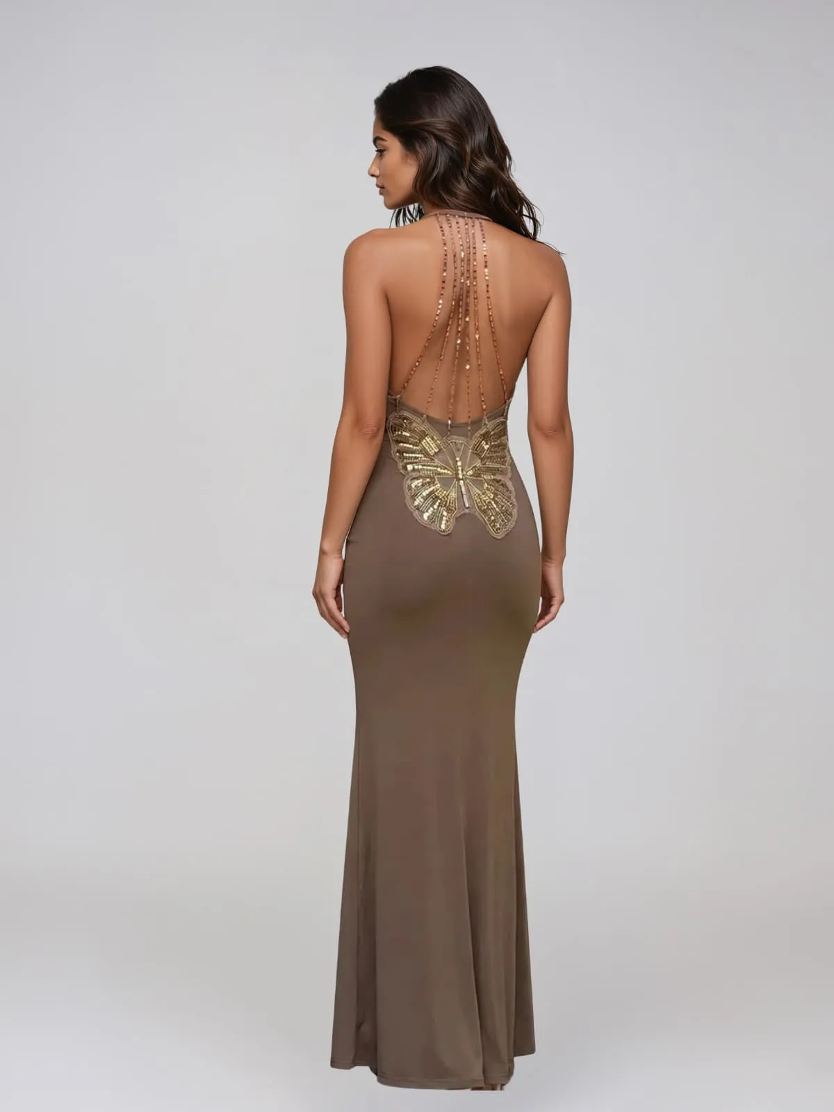 Cyrandel Halterneck Butterfly Maxi Dress sold by Mew Mews product image thumbnail 4