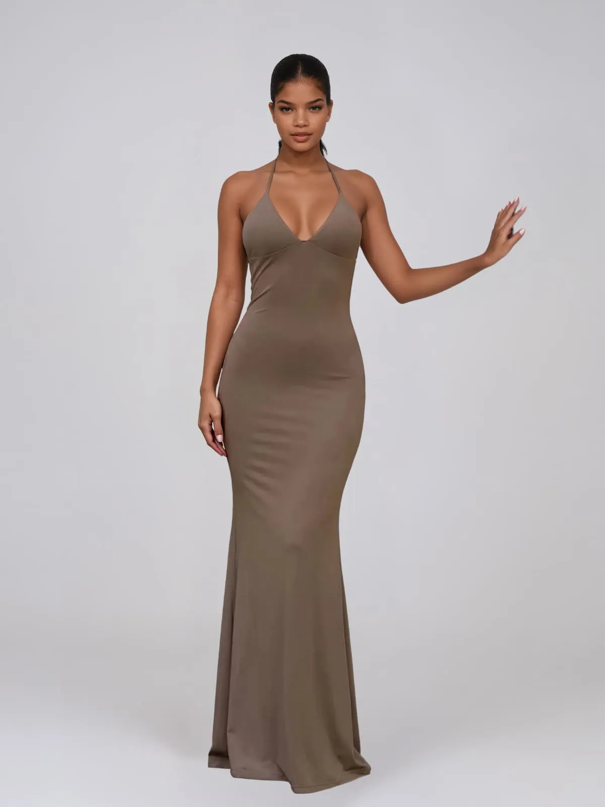 Cyrandel Halterneck Butterfly Maxi Dress sold by Mew Mews