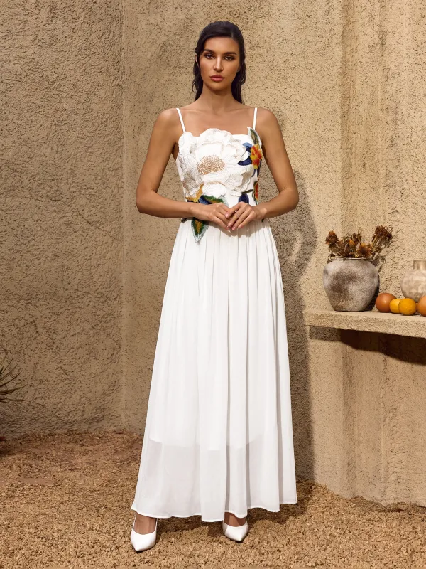 Noryxel Spaghetti Flower Maxi Dress made by Mew Mews