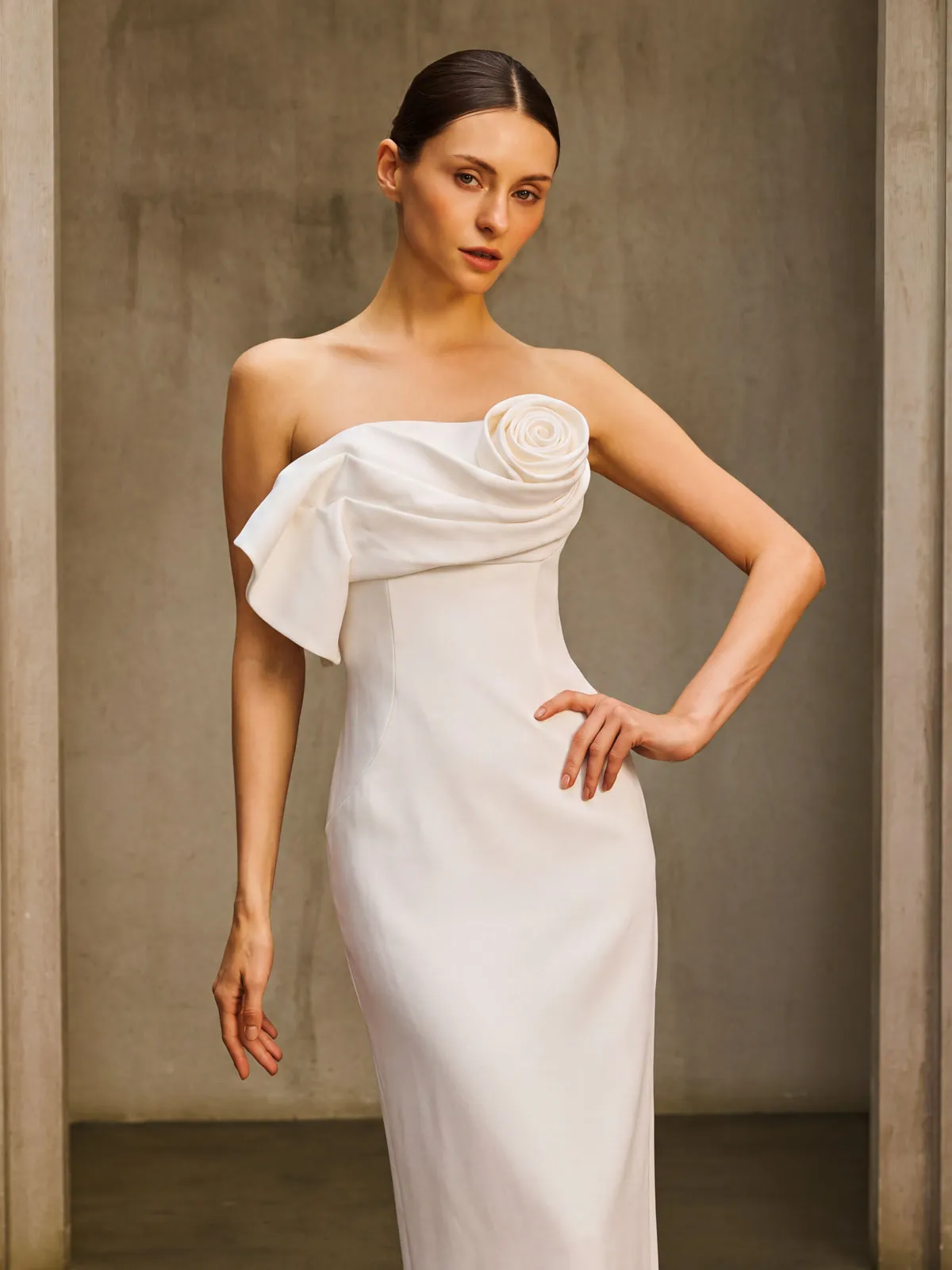 Epona Strapless Flower Maxi Dress sold by Mew Mews product image thumbnail 2