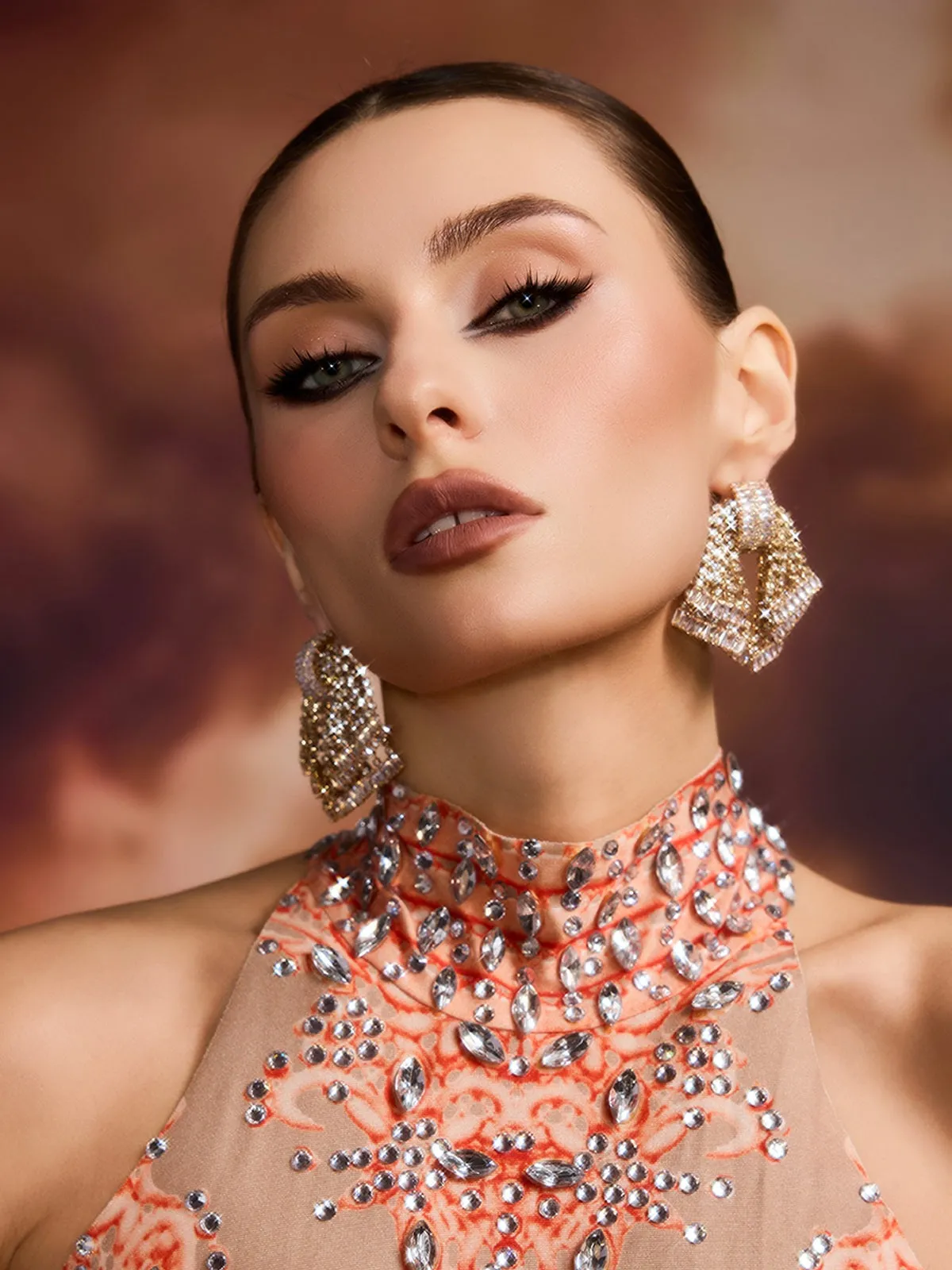Edzia Rhinestone Earrings sold by Mew Mews product image thumbnail 4