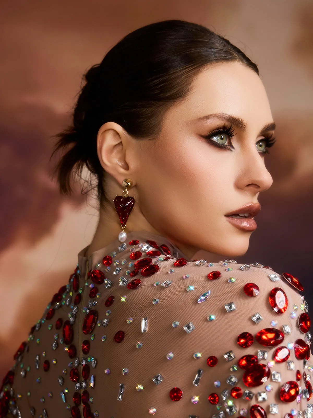 Edric Heart Pearl Earrings sold by Mew Mews product image thumbnail 4