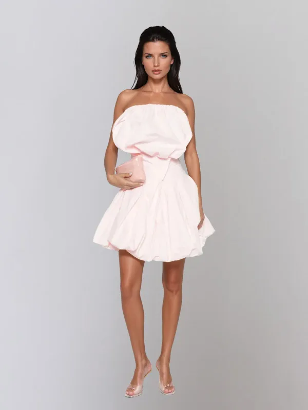 Evarond Strapless Bubble Mini Dress made by Mew Mews