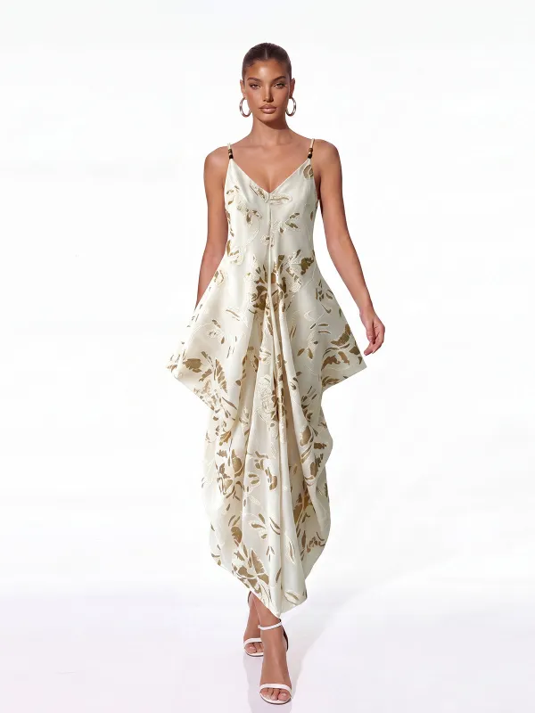 Oldric Spaghetti Floral Maxi Dress made by Mew Mews