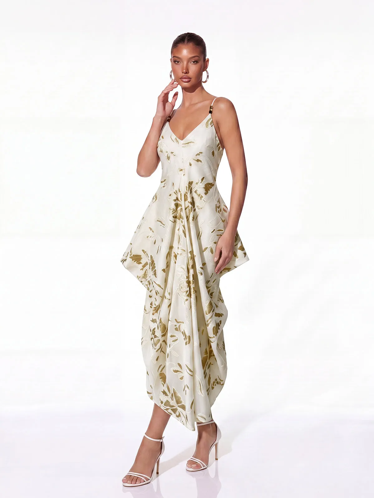 Oldric Spaghetti Floral Maxi Dress sold by Mew Mews product image thumbnail 2