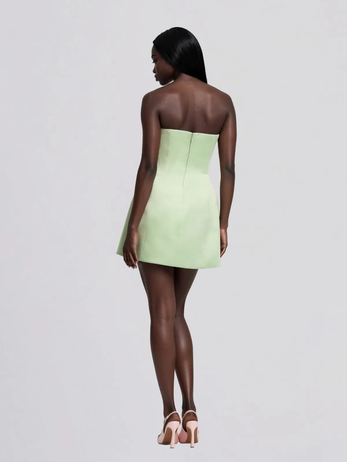 Luvric Strapless Flower Mini Dress sold by Mew Mews product image thumbnail 4
