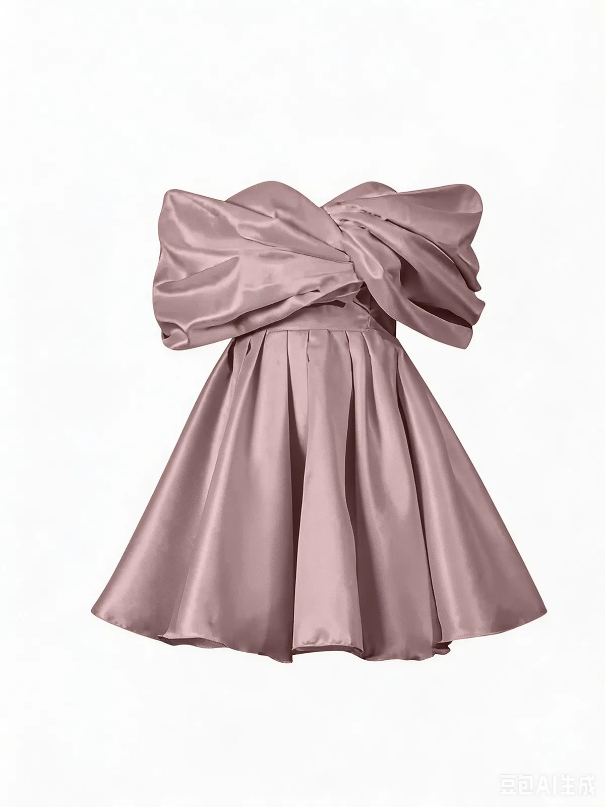 Torex Off Shoulder Ruched Flared Mini Dress In Pink sold by Mew Mews product image thumbnail 5