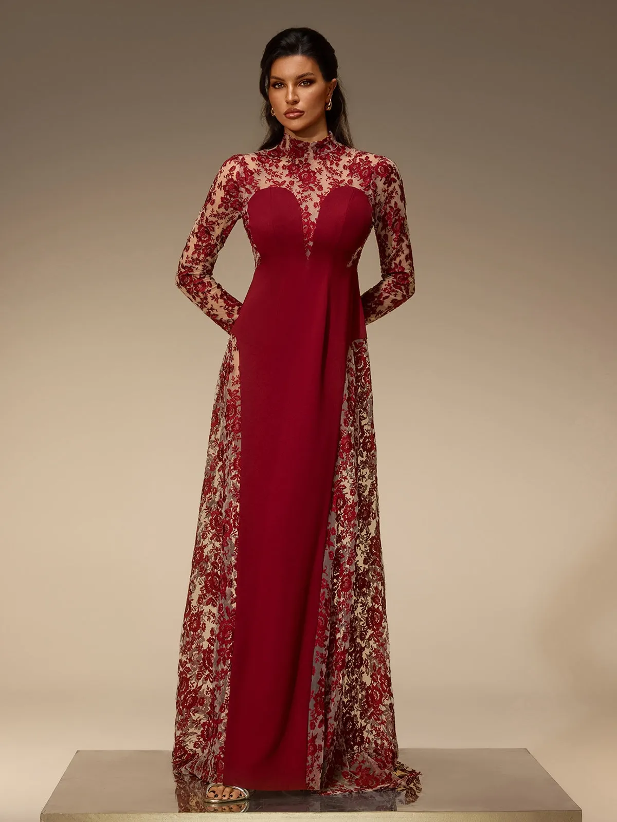 Zarelo Mesh Floral Maxi Dress sold by Mew Mews product image thumbnail 3