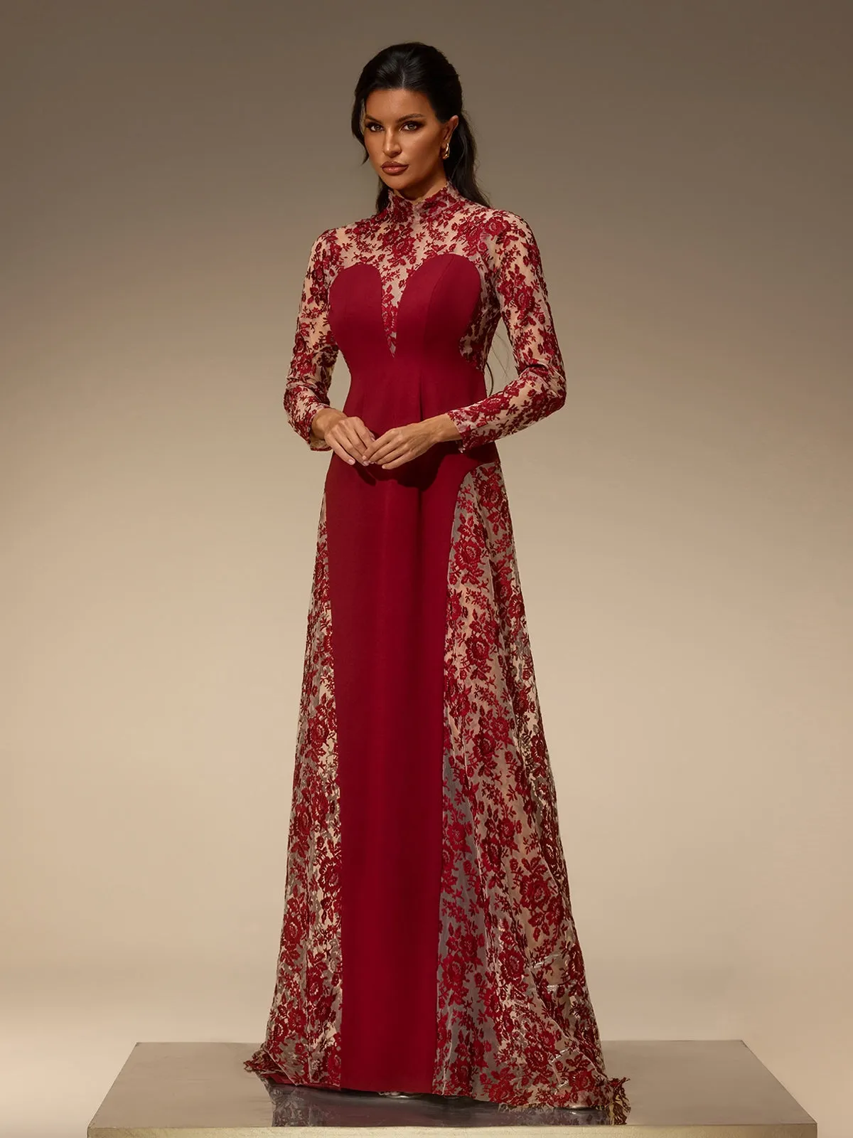 Zarelo Mesh Floral Maxi Dress sold by Mew Mews product image thumbnail 4