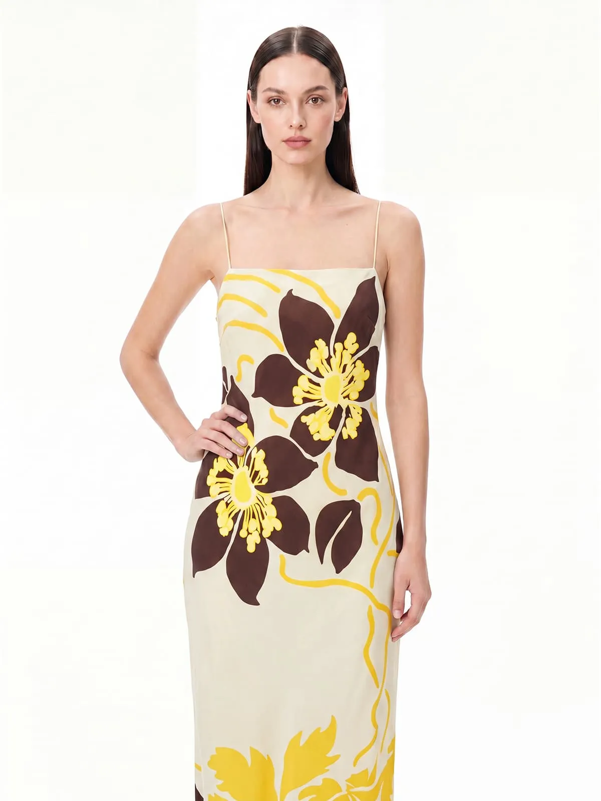 Ashgar Spaghetti Floral Maxi Dress sold by Mew Mews product image thumbnail 2