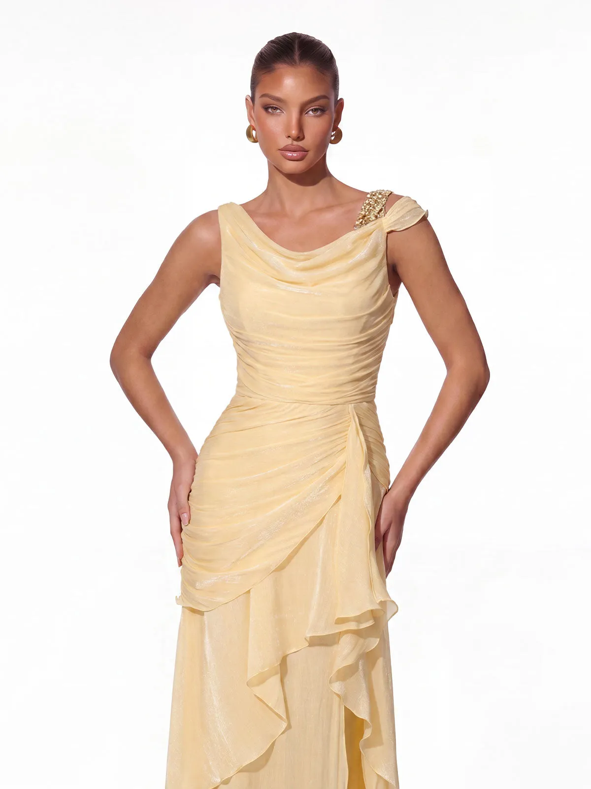 Lurevin Sequin Ruffle Maxi Dress sold by Mew Mews product image thumbnail 3