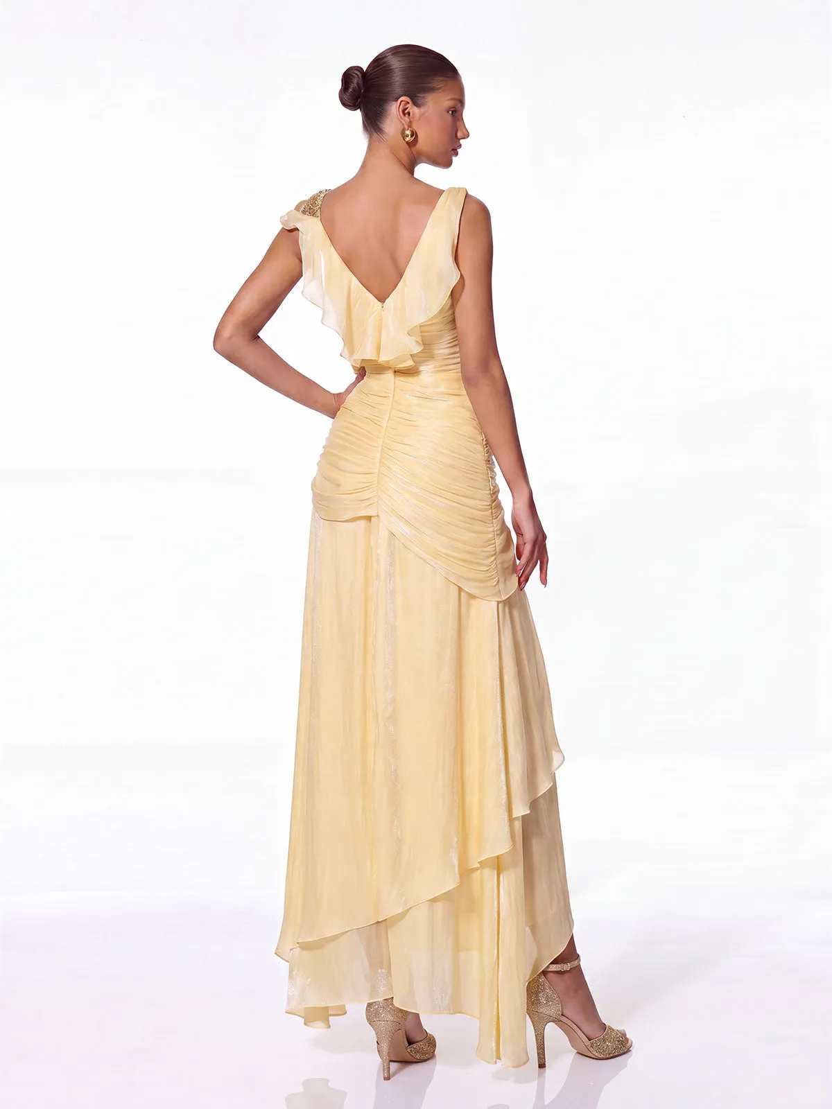 Lurevin Sequin Ruffle Maxi Dress sold by Mew Mews product image thumbnail 4