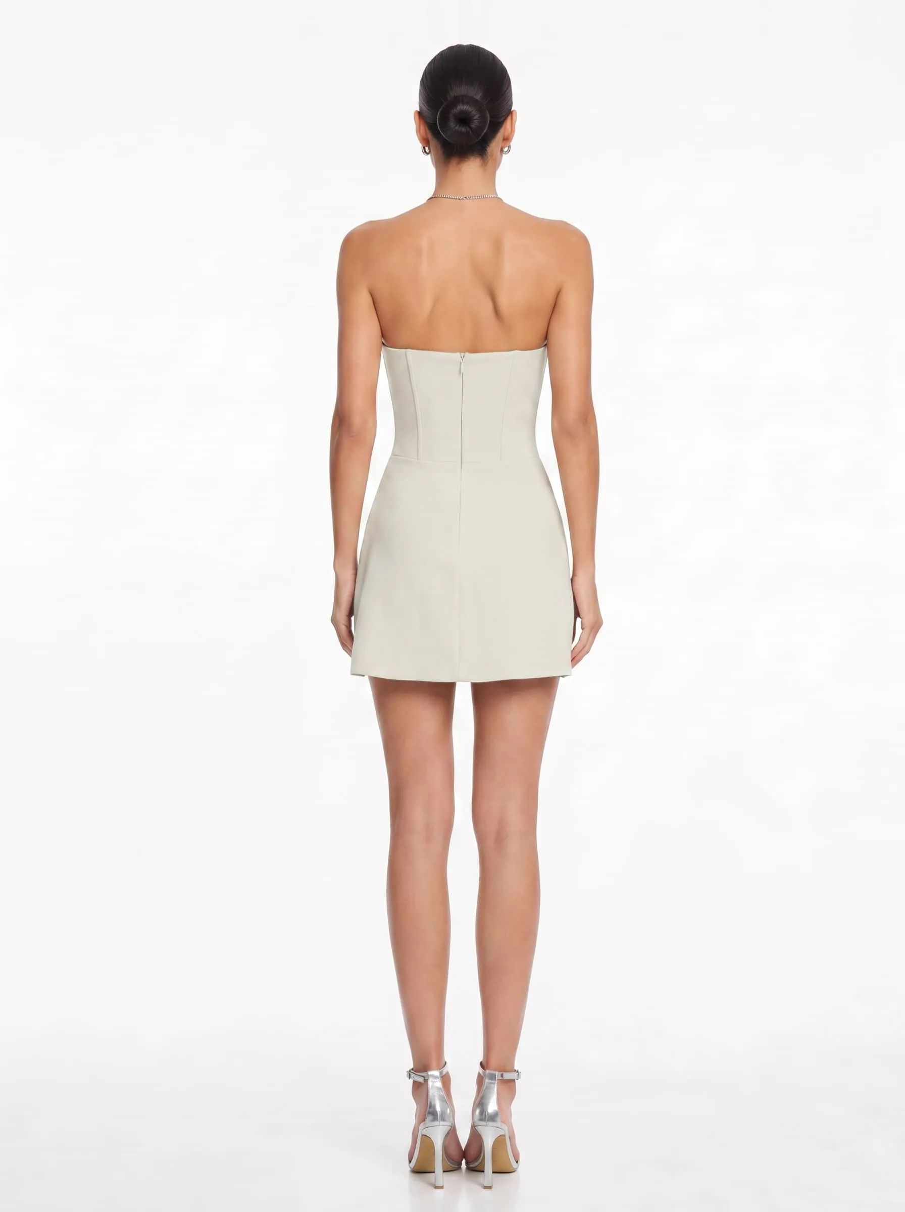 Edbald Strapless Satin Mini Dress sold by Mew Mews product image thumbnail 3
