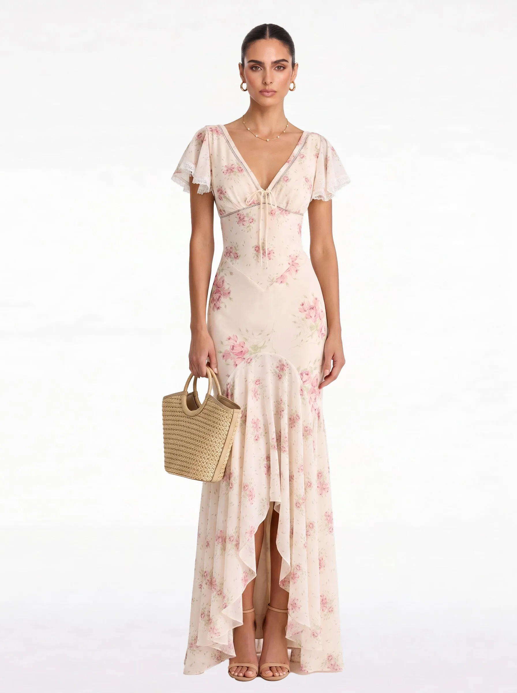 Ashgar Puff Sleeve Floral Maxi Dress sold by Mew Mews product image thumbnail 2