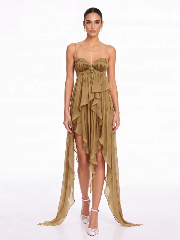 Vareno Spaghetti Ruffle Dress made by Mew Mews