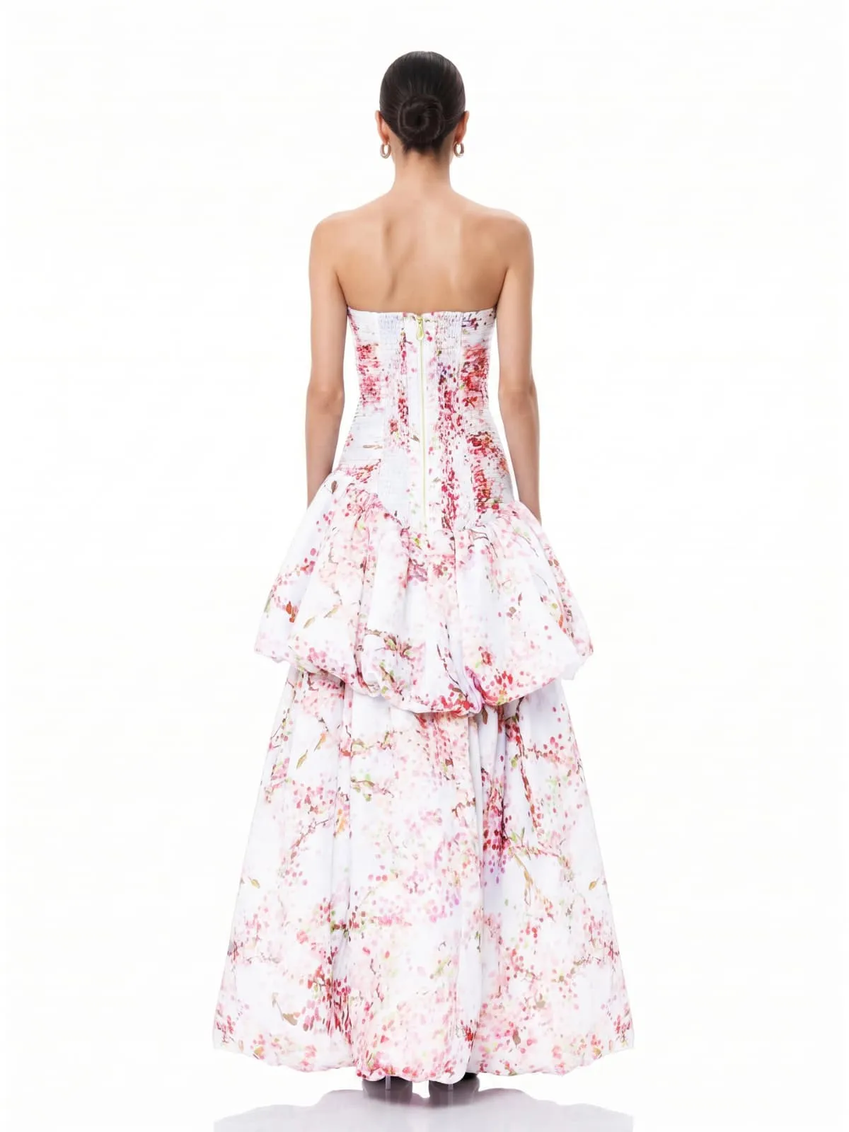 Dorevin Strapless Floral Bubble Maxi Dress sold by Mew Mews product image thumbnail 3