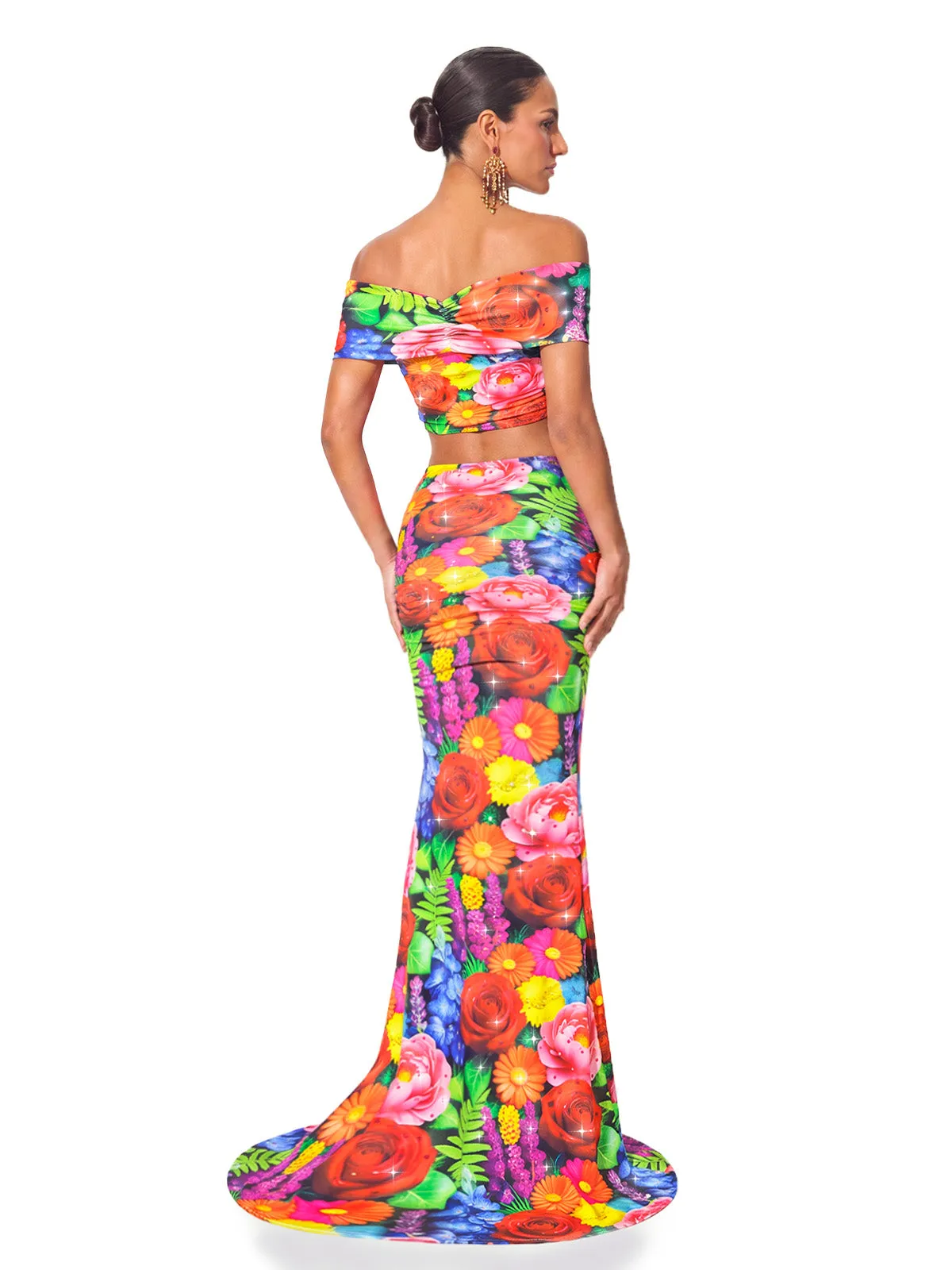 Halvior Off Shoulder Floral Skirt Set sold by Mew Mews product image thumbnail 5
