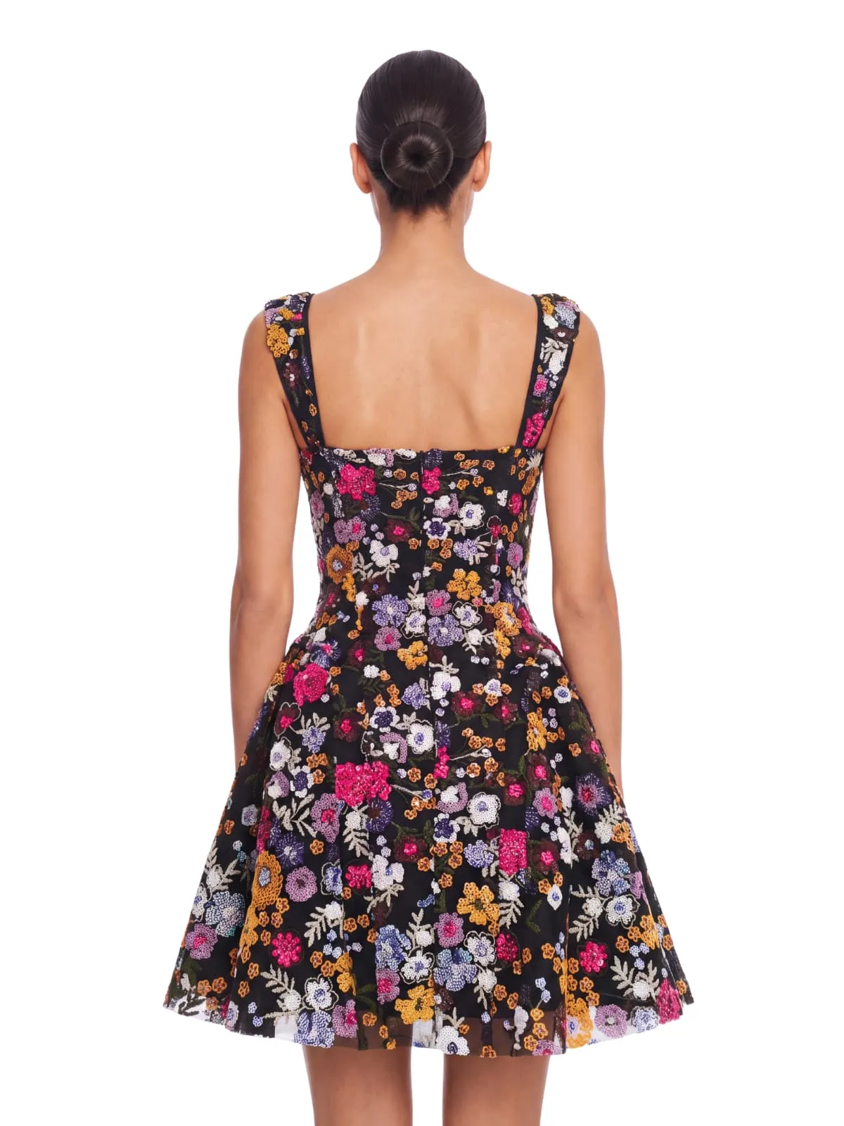 Galenx Embroidered Flower Sequin Mini Dress sold by Mew Mews product image thumbnail 4